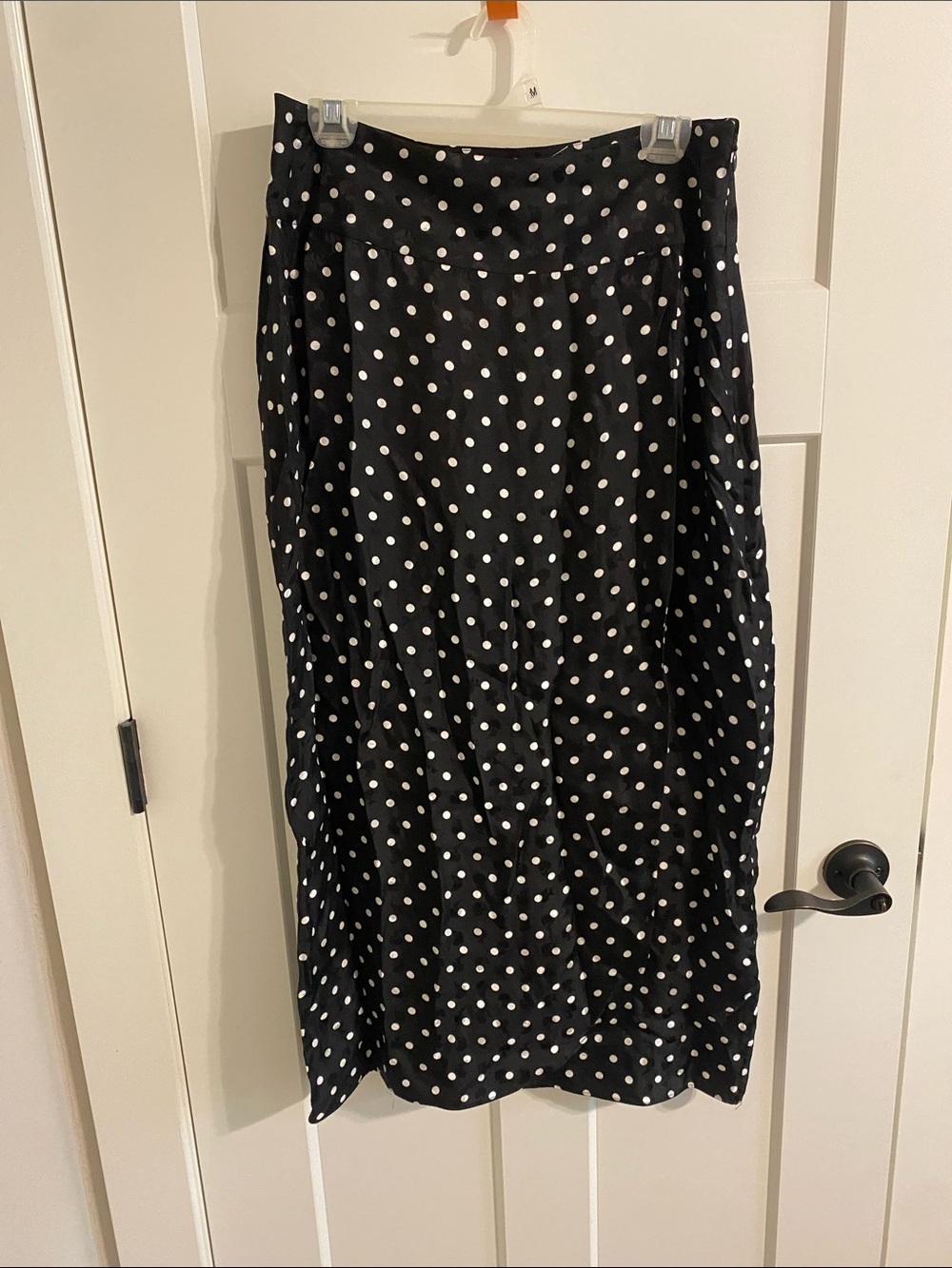 kate spade Black and White Polka Dot Midi Skirt